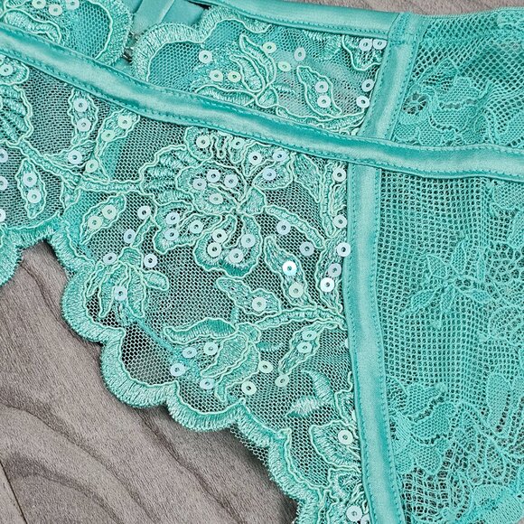 NWT Ann Summers The Icon Mint Waspie Wide Garter Belt Suspender Size S - Picture 2 of 5